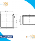 CAJA DE PASE DE ALUMINIO CON TAPA REVERSIBLE CP 2020 TRAMONTINA - Image 2